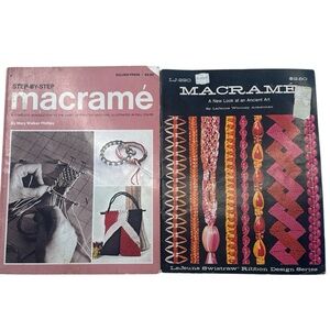 1970s macrame books crafting 2 books